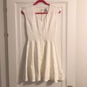Cream Cap Sleeved Dress